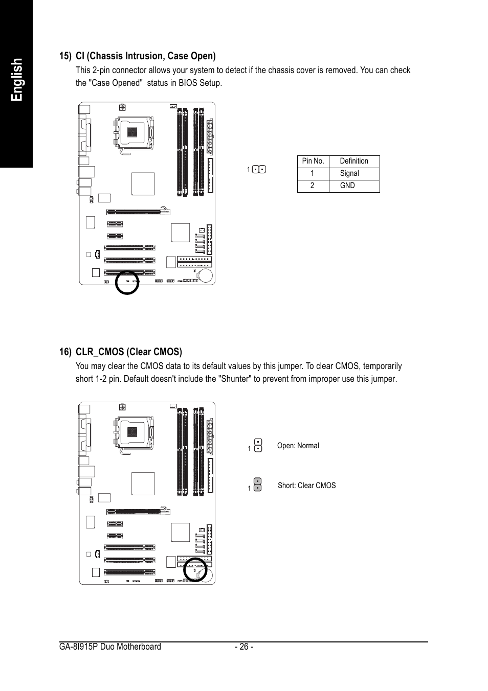 English | GIGABYTE GA-8I915P DUO User Manual | Page 26 / 80