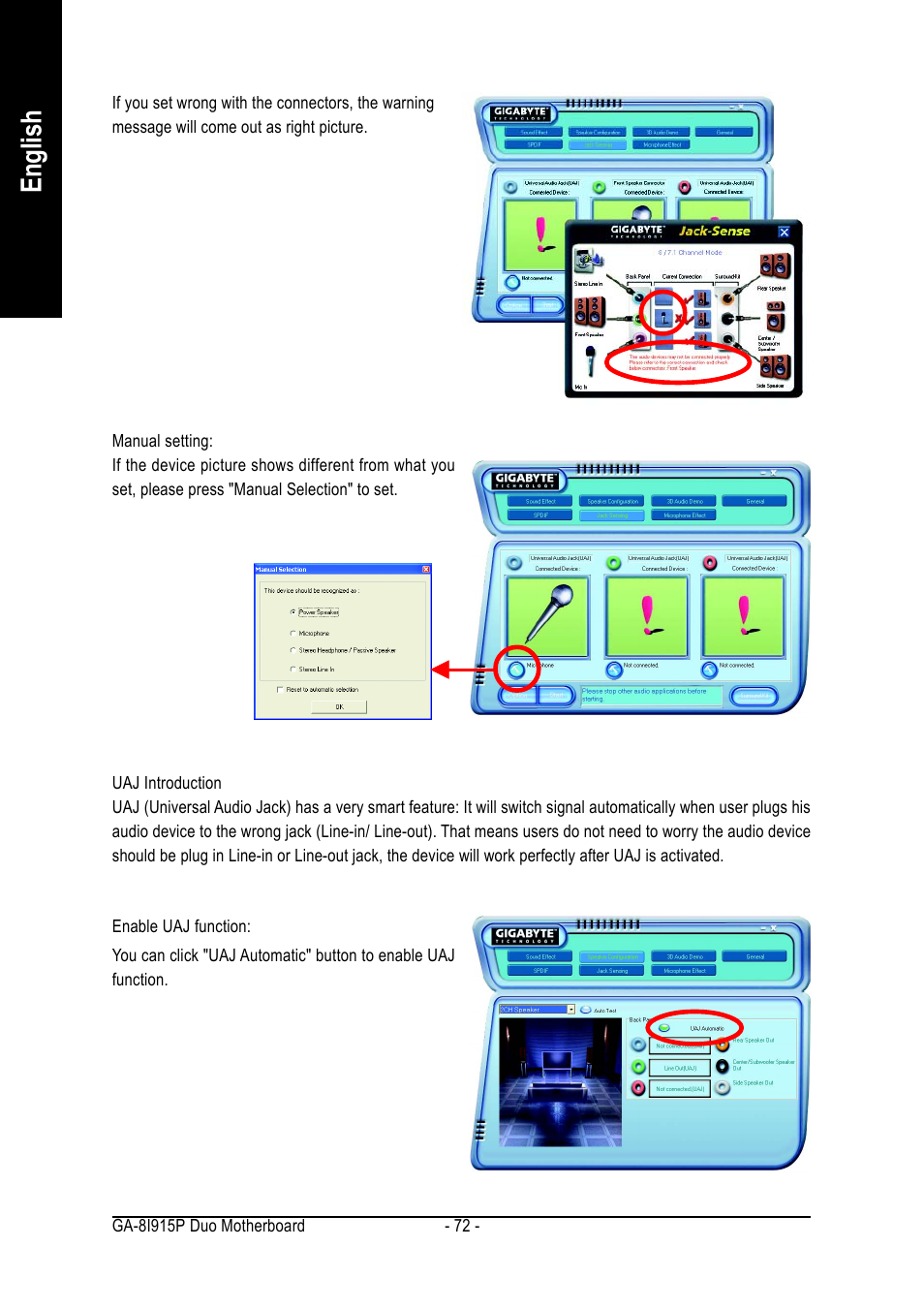 English | GIGABYTE GA-8I915P DUO User Manual | Page 72 / 80
