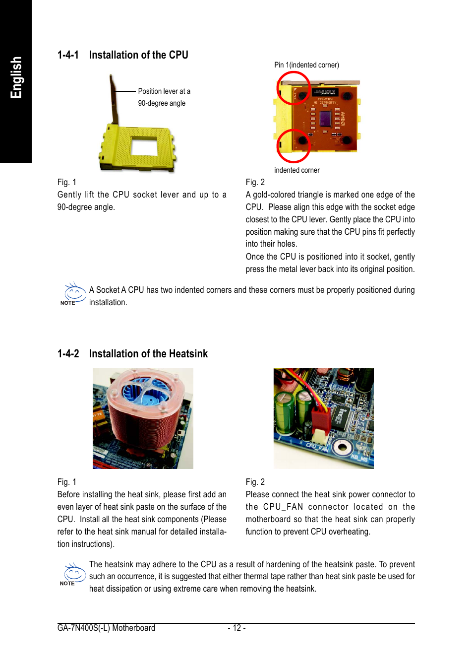 English | GIGABYTE Processor Motherboard GA-7N400S-L User Manual | Page 12 / 80