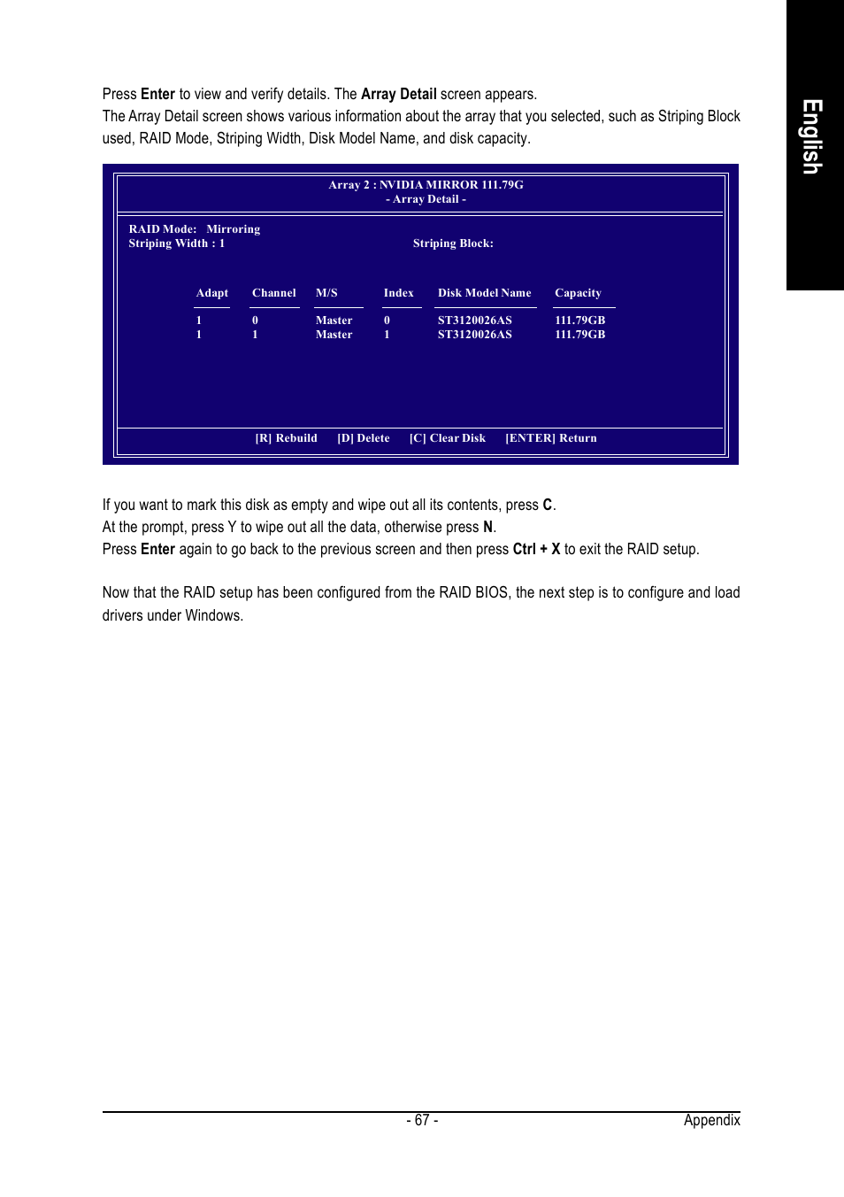 English, Appendix - 67 | GIGABYTE Processor Motherboard GA-7N400S-L User Manual | Page 67 / 80