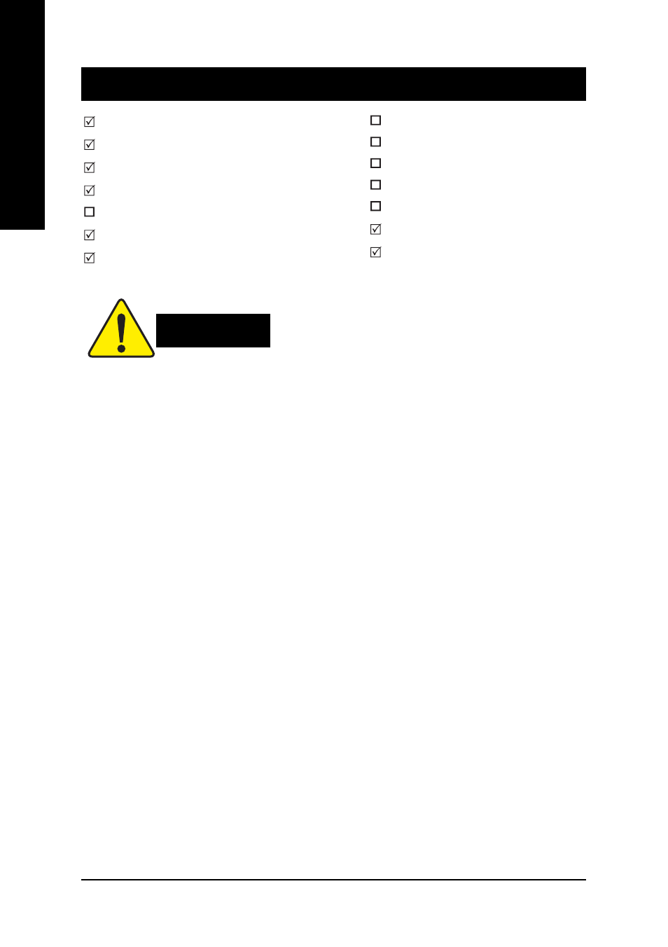Item checklist, Warning, English | GIGABYTE GA-7VT600 User Manual | Page 8 / 104
