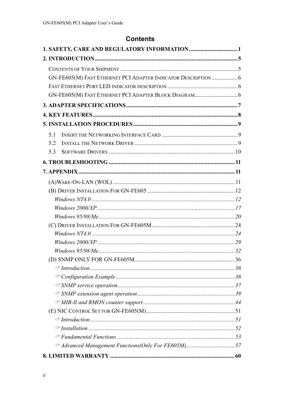 GIGABYTE GN-FE605(M) User Manual | Page 2 / 62