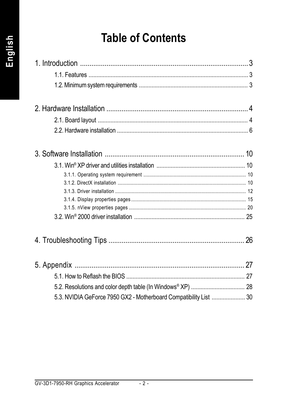 GIGABYTE GV-3D1-7950-RH User Manual | Page 2 / 34