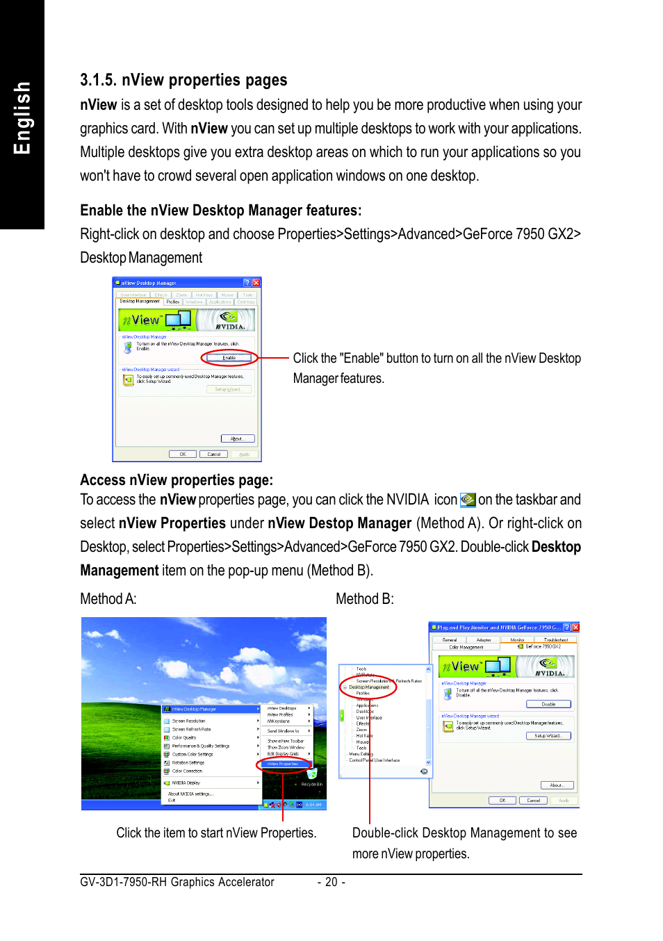 English | GIGABYTE GV-3D1-7950-RH User Manual | Page 20 / 34