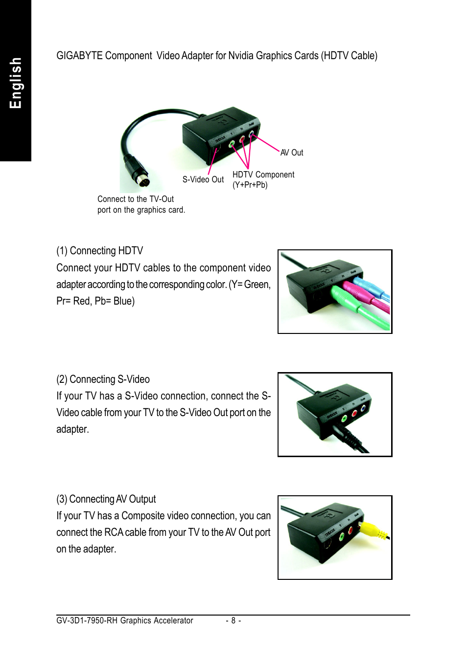 English | GIGABYTE GV-3D1-7950-RH User Manual | Page 8 / 34