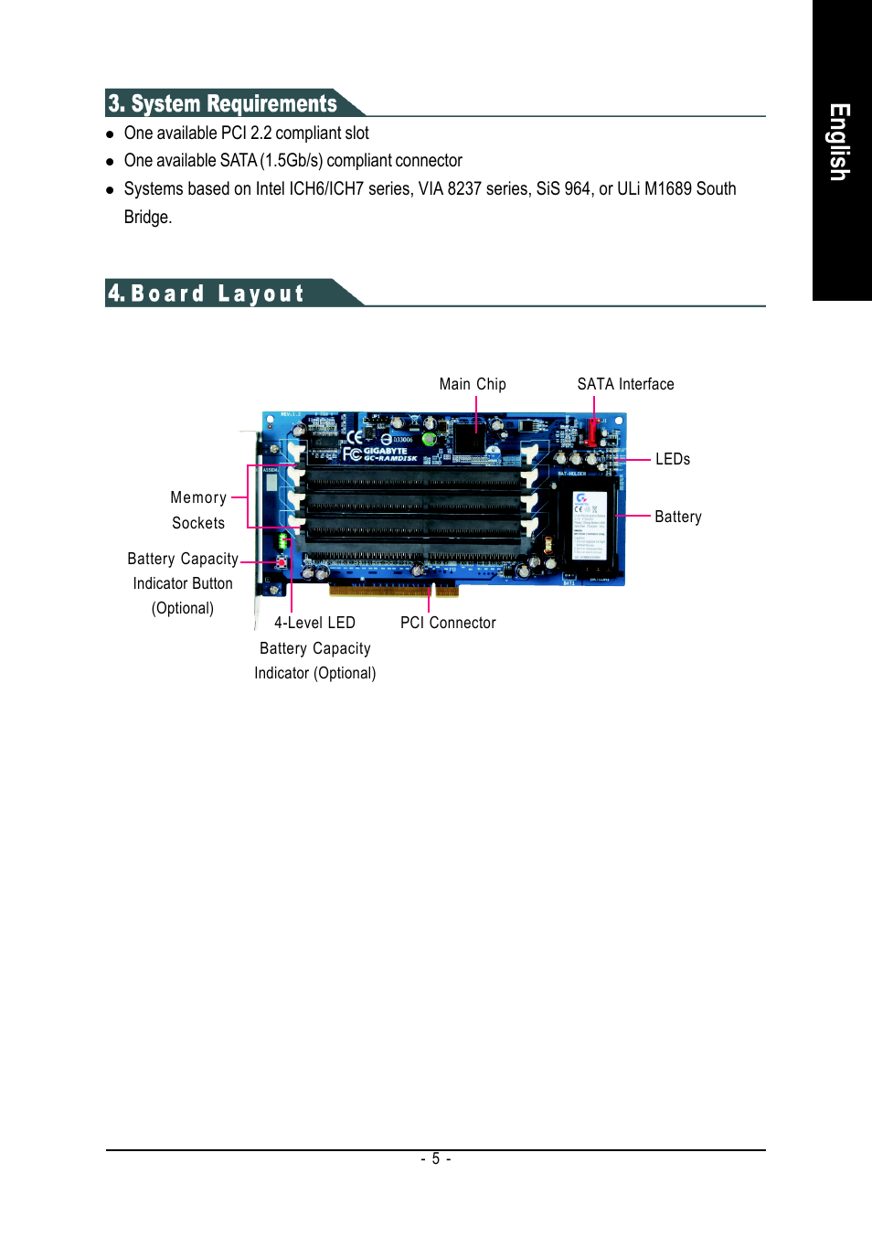 English | GIGABYTE GC-RAMDISK User Manual | Page 5 / 8