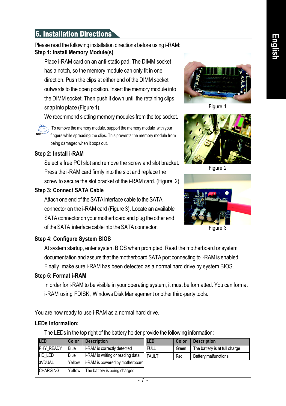 English | GIGABYTE GC-RAMDISK User Manual | Page 7 / 8