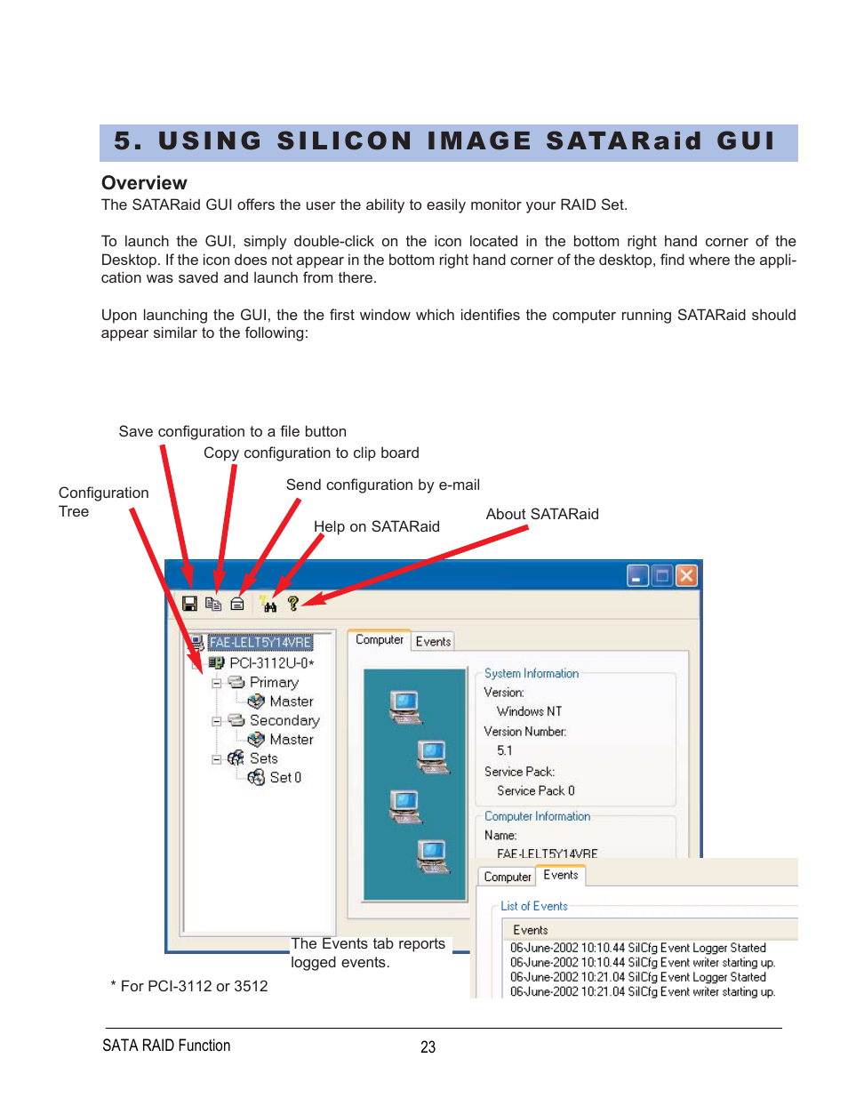 Using silicon image sataraid gui | GIGABYTE Network Device GA-7N400 User Manual | Page 26 / 35