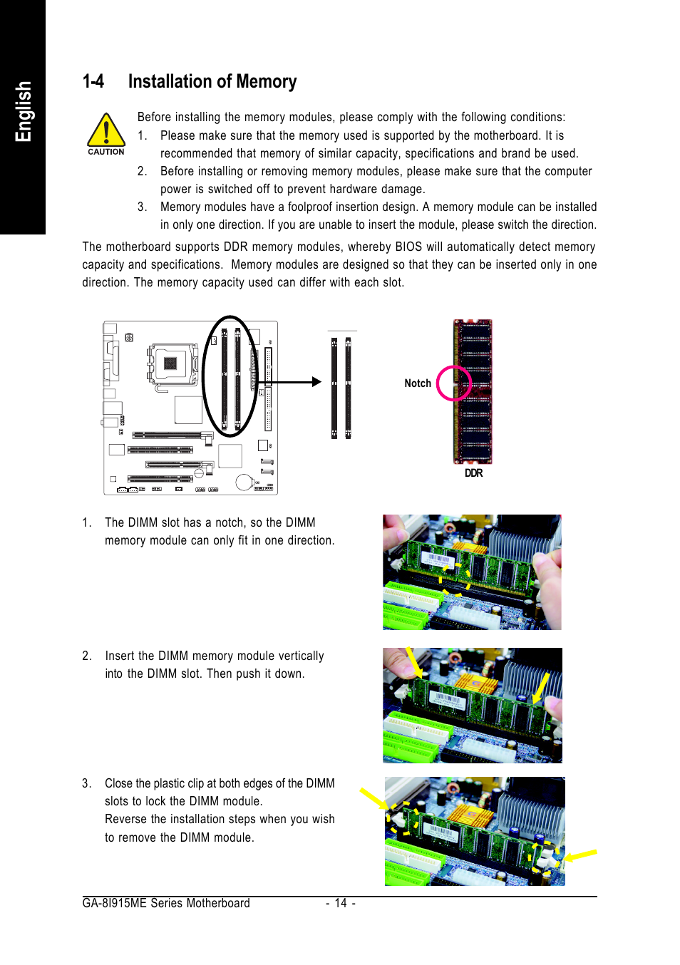 English | GIGABYTE GA-8I915ME Series User Manual | Page 14 / 80