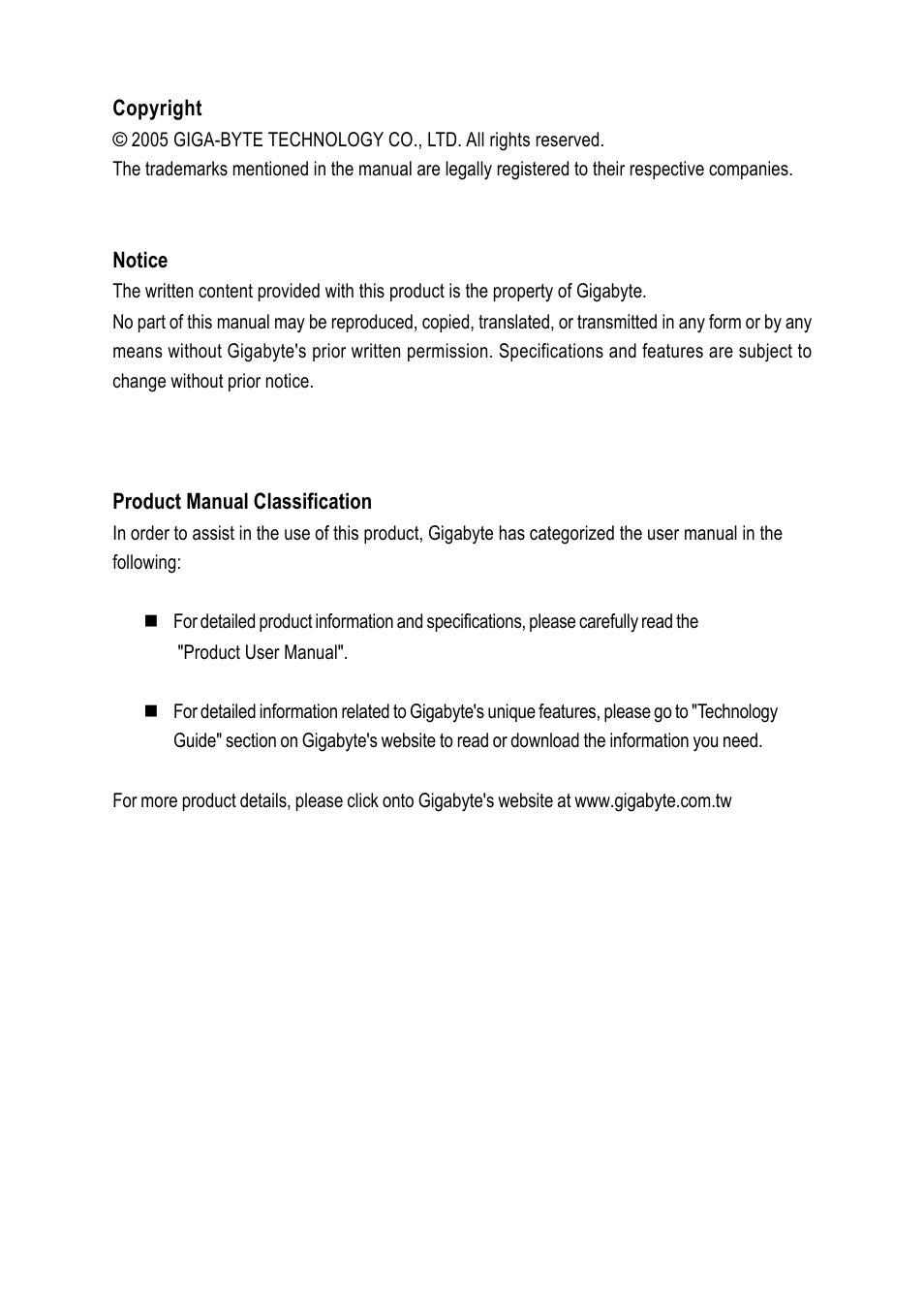 GIGABYTE GA-8I915ME Series User Manual | Page 3 / 80