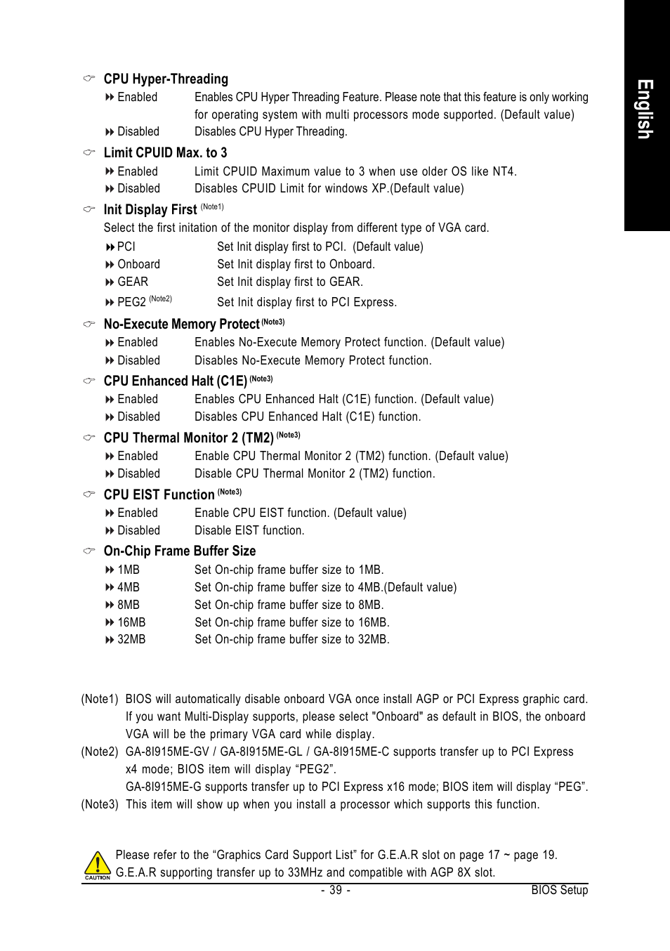 English | GIGABYTE GA-8I915ME Series User Manual | Page 39 / 80