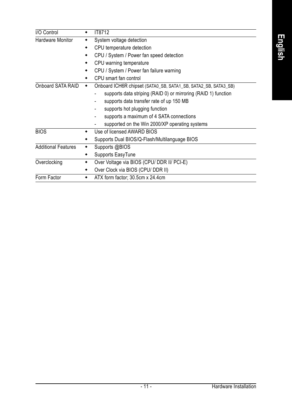 English | GIGABYTE GA-8I925X-G User Manual | Page 11 / 88