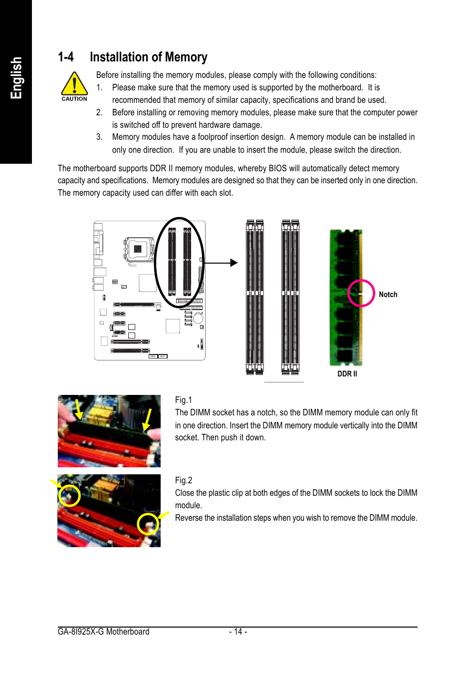 English | GIGABYTE GA-8I925X-G User Manual | Page 14 / 88