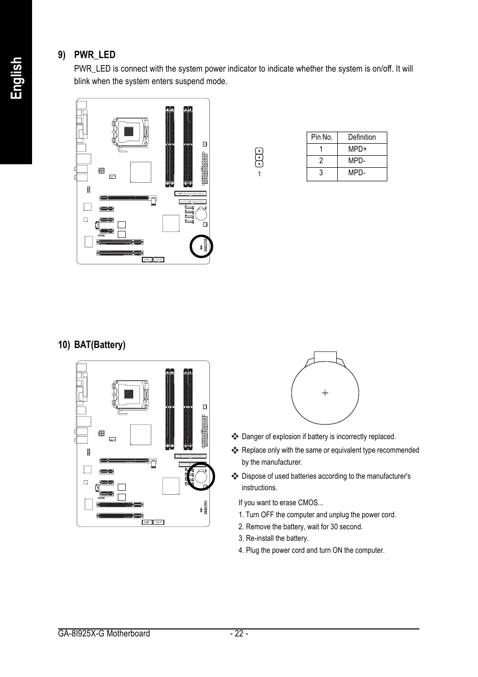 English | GIGABYTE GA-8I925X-G User Manual | Page 22 / 88