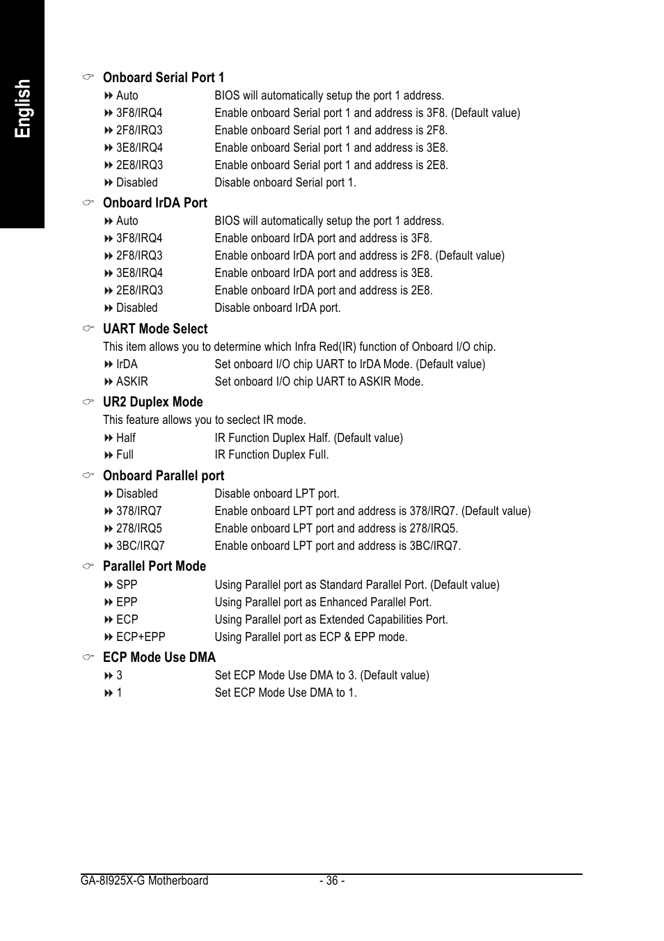 English | GIGABYTE GA-8I925X-G User Manual | Page 36 / 88