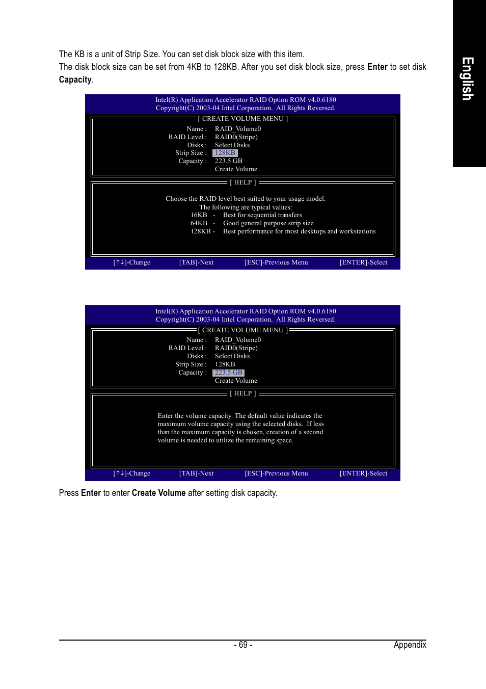 English, Appendix - 69 | GIGABYTE GA-8I925X-G User Manual | Page 69 / 88