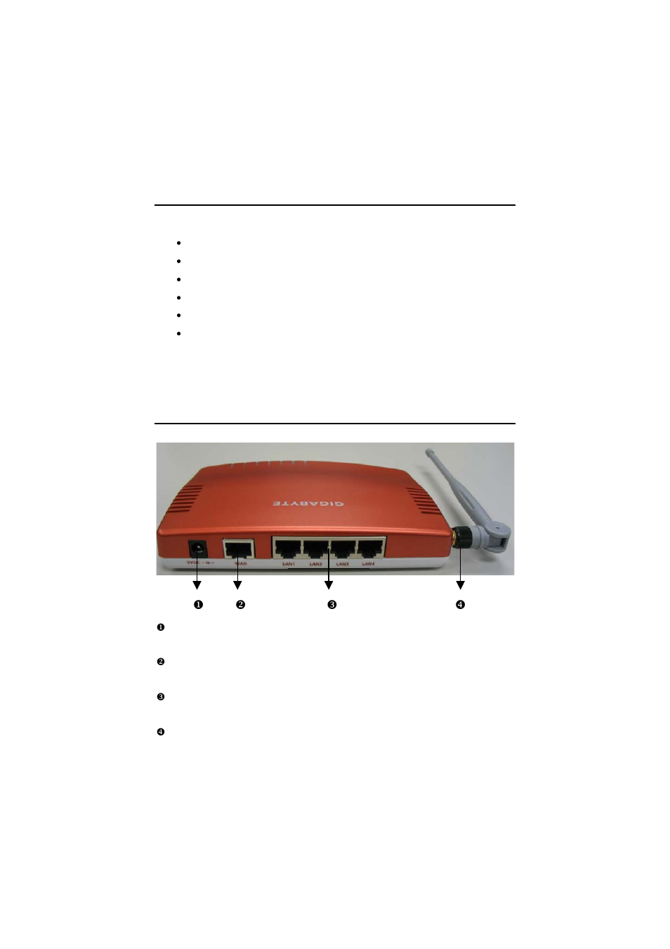 Package contents, Aircruiser g wireless router rear panel | GIGABYTE AirCruiser G GN-BR01G User Manual | Page 6 / 67