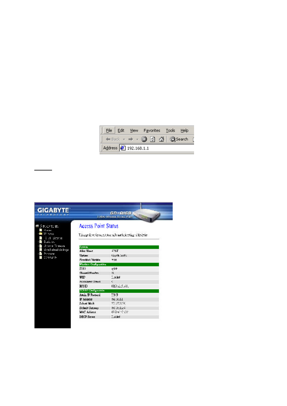 Chapter4 web-based configuration utility | GIGABYTE GN-A16B User Manual | Page 33 / 64