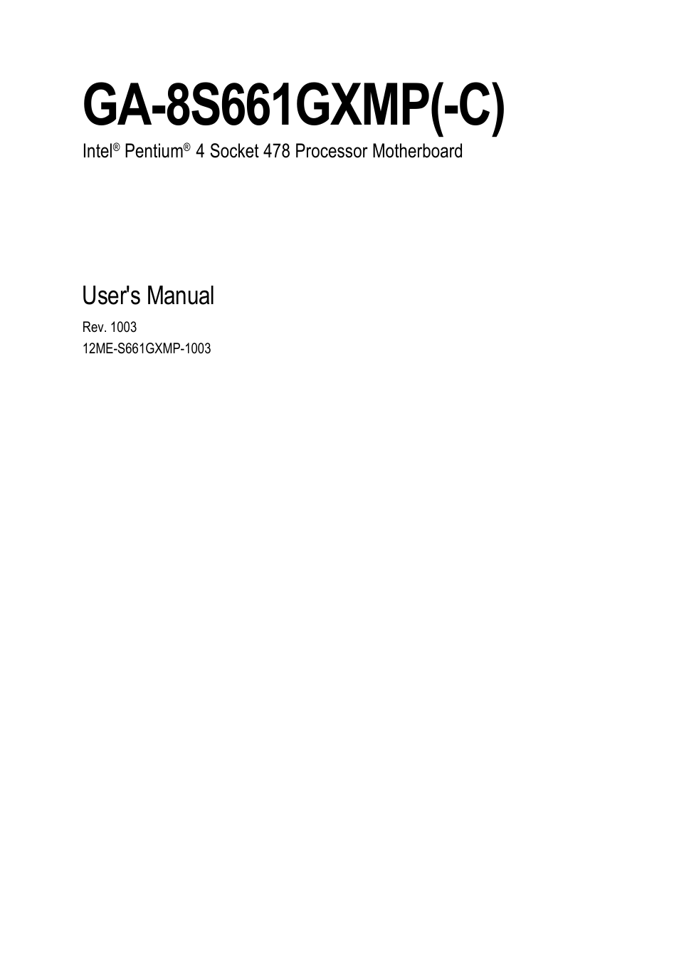 GIGABYTE GA-8S661GXMP User Manual | 72 pages