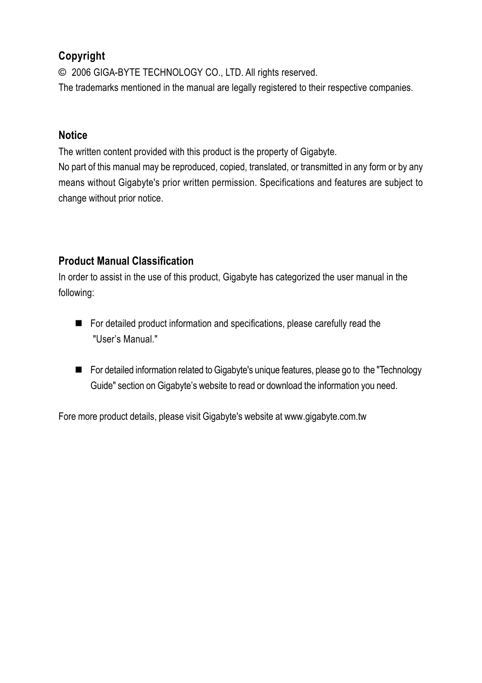 GIGABYTE GA-8S661GXMP User Manual | Page 3 / 72