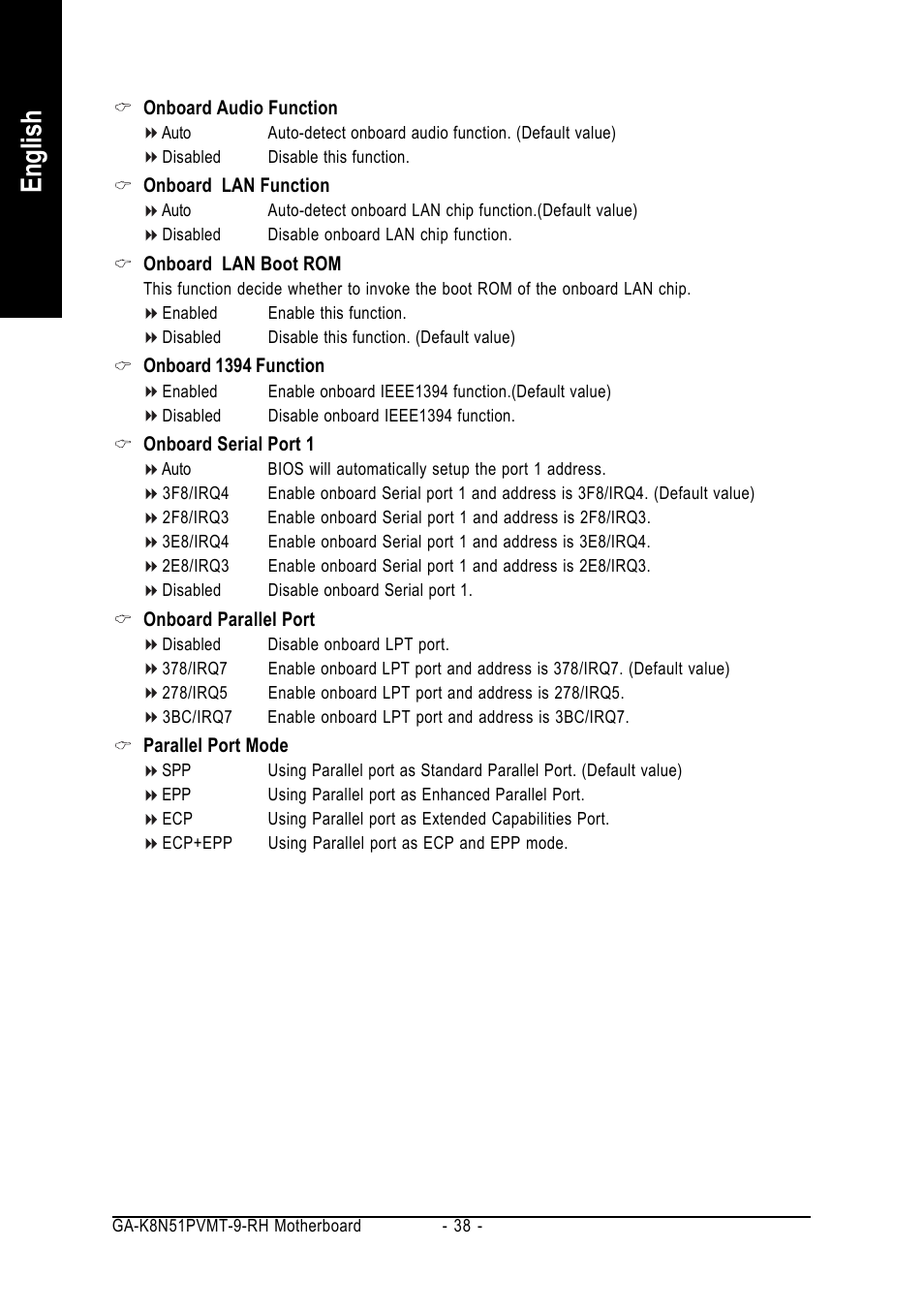 English | GIGABYTE GA-K8N51PVMT-9-RH User Manual | Page 38 / 88