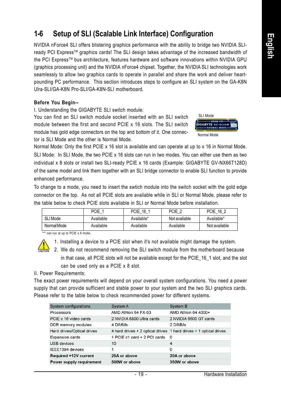 English | GIGABYTE GA-K8N-SLI User Manual | Page 19 / 88