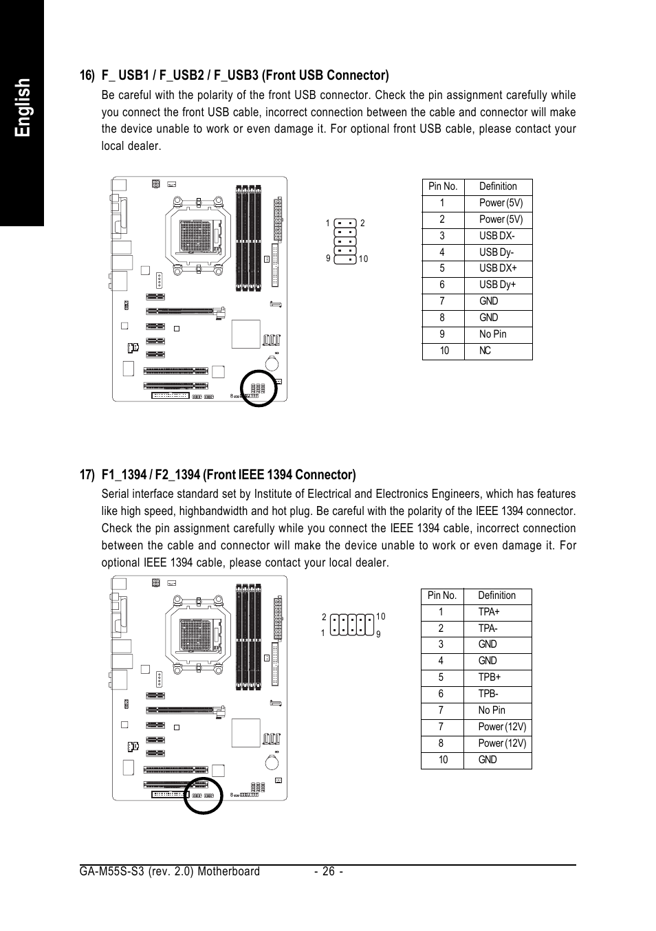 English | GIGABYTE AMD Socket AM2 Processor Motherboard GA-M55S-S3 User Manual | Page 26 / 88