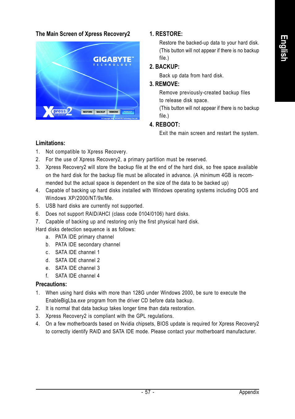 English | GIGABYTE AMD Socket AM2 Processor Motherboard GA-M55S-S3 User Manual | Page 57 / 88