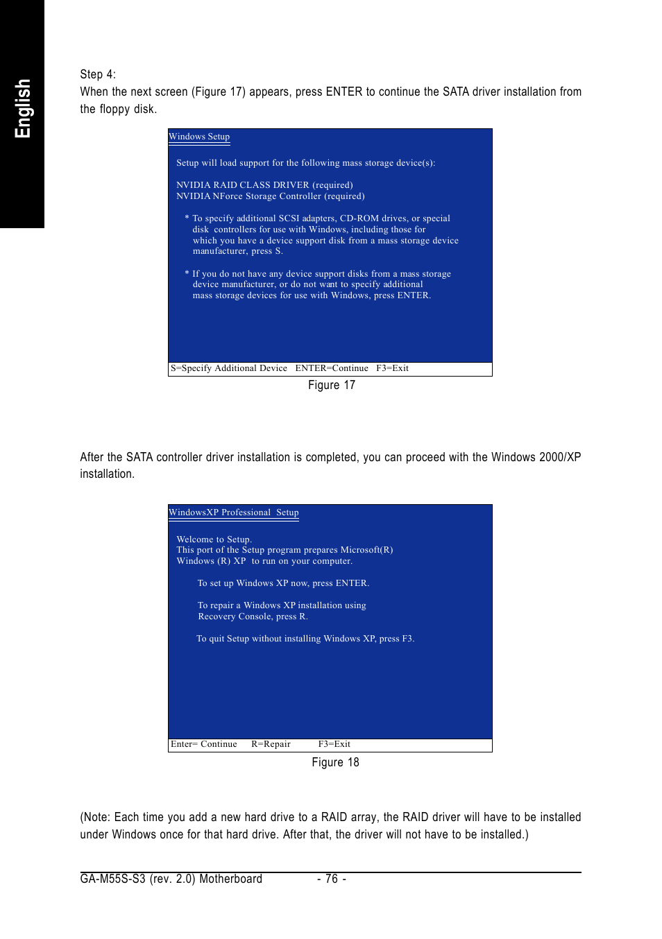 English | GIGABYTE AMD Socket AM2 Processor Motherboard GA-M55S-S3 User Manual | Page 76 / 88