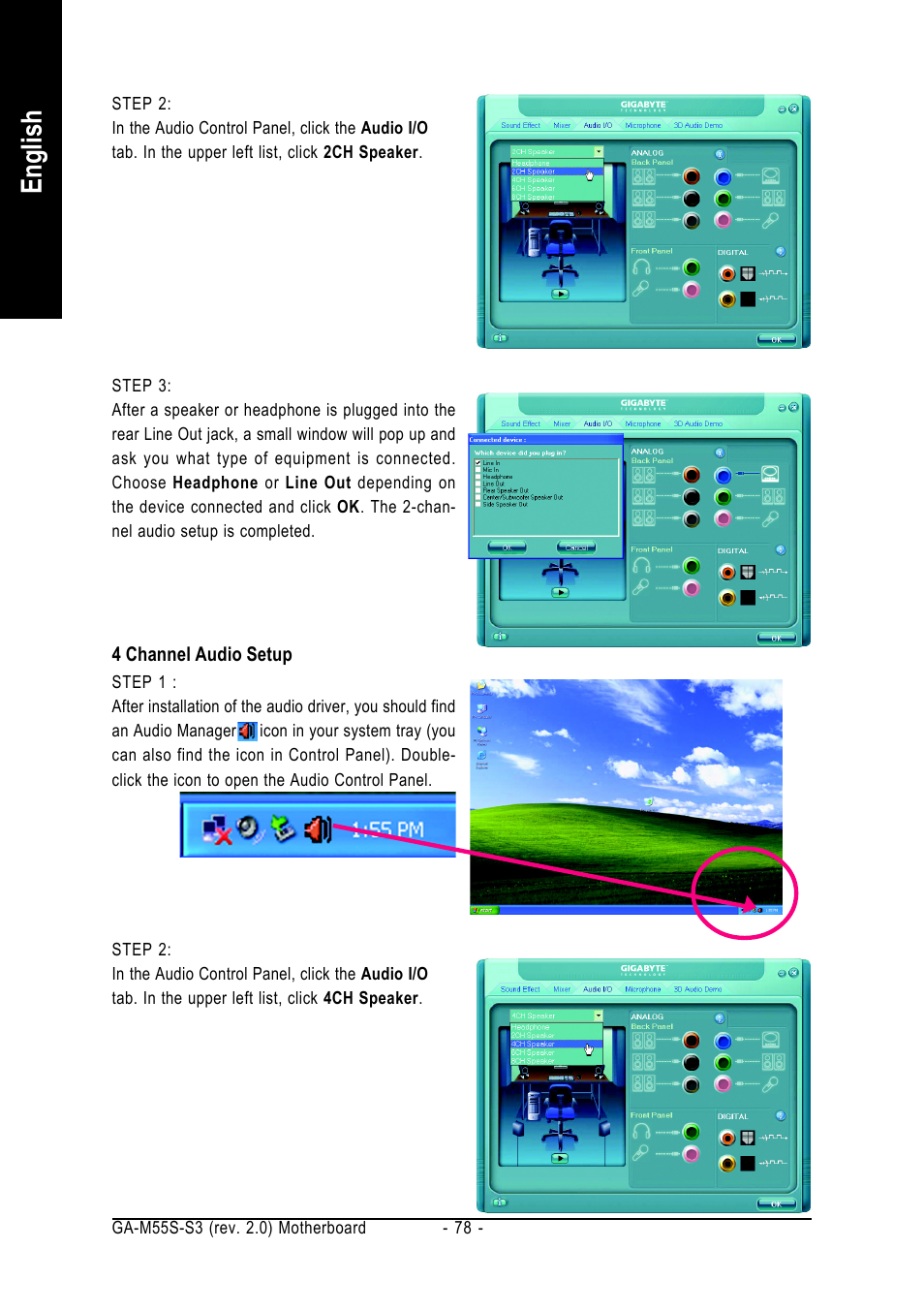 English | GIGABYTE AMD Socket AM2 Processor Motherboard GA-M55S-S3 User Manual | Page 78 / 88