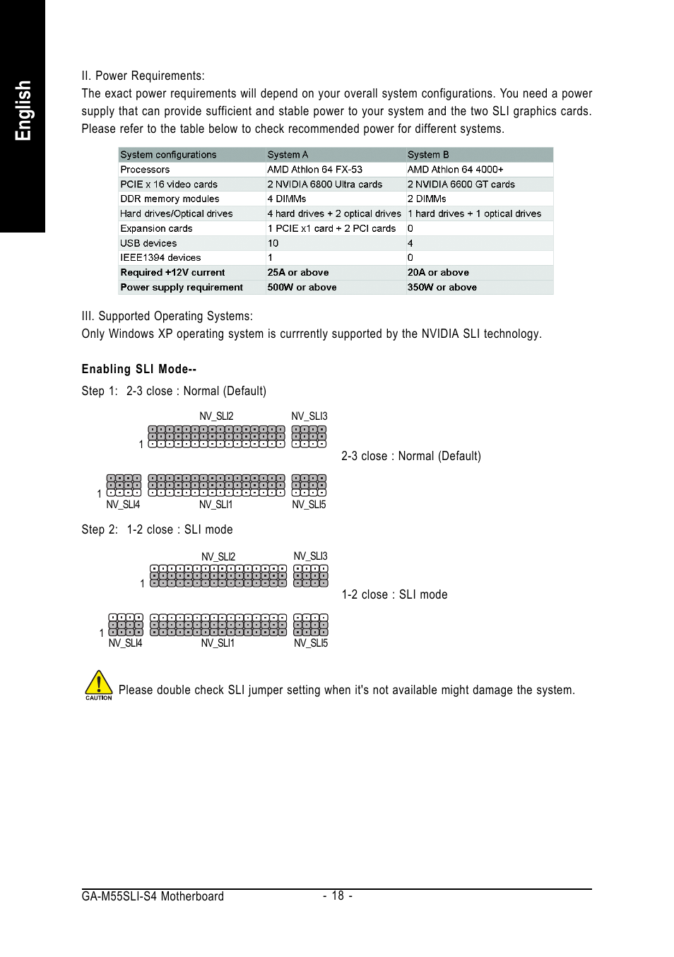 English | GIGABYTE AMD Socket AM2 Processor Motherboard GA-M55SLI-S4 User Manual | Page 18 / 96