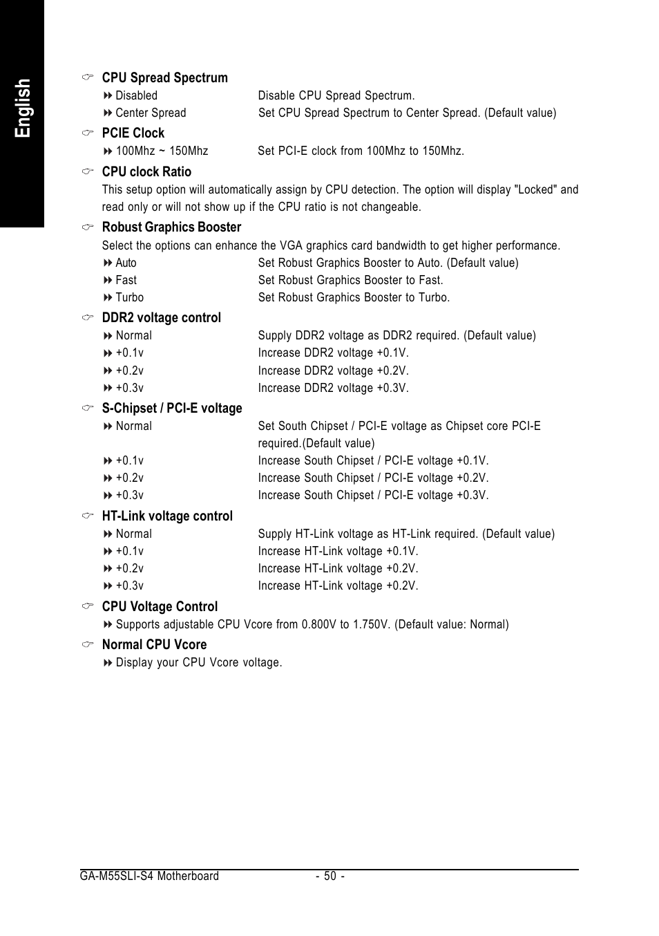 English | GIGABYTE AMD Socket AM2 Processor Motherboard GA-M55SLI-S4 User Manual | Page 50 / 96