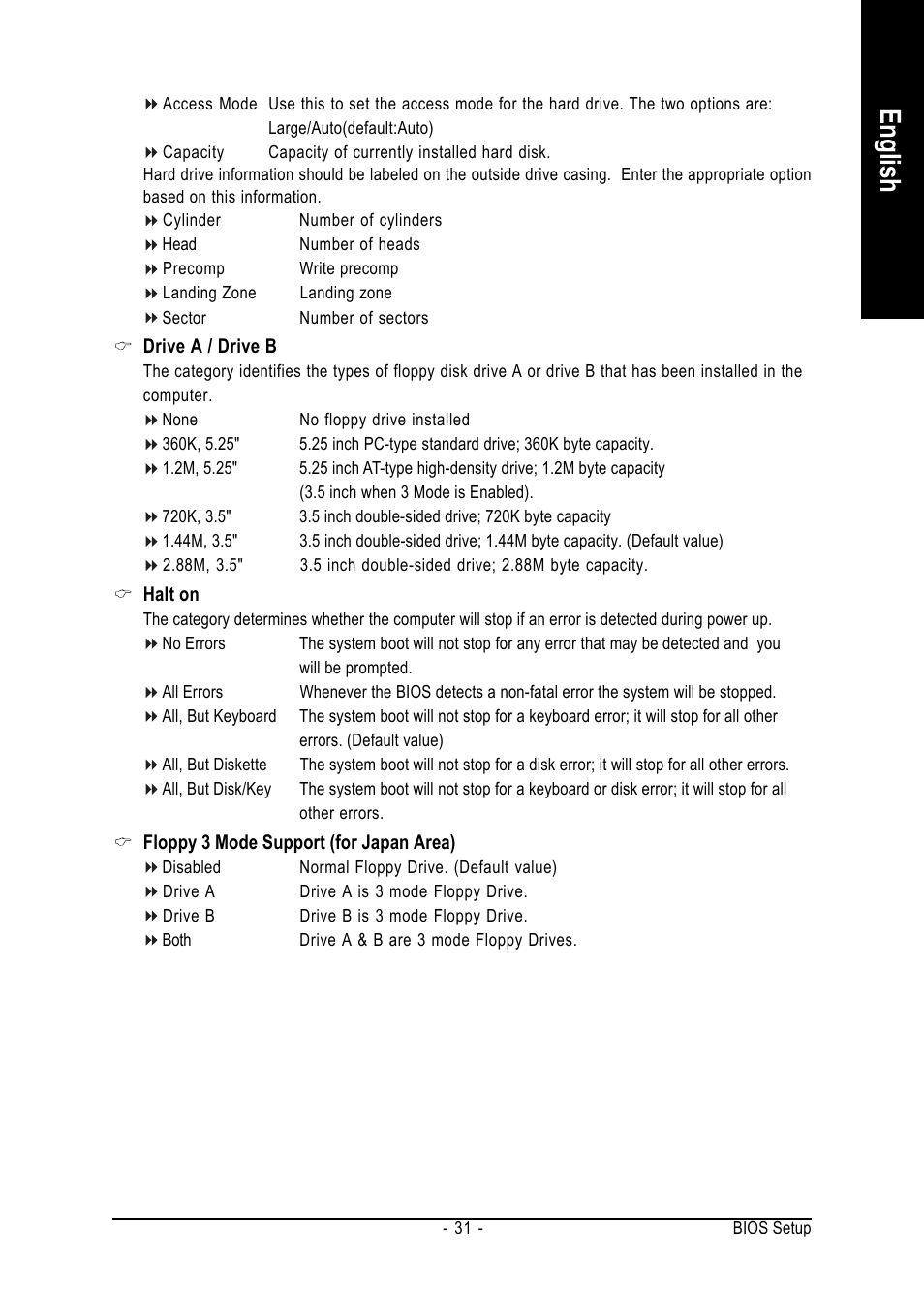 English | GIGABYTE AMD Socket 754 Processor Motherboard GA-K8NE User Manual | Page 31 / 80