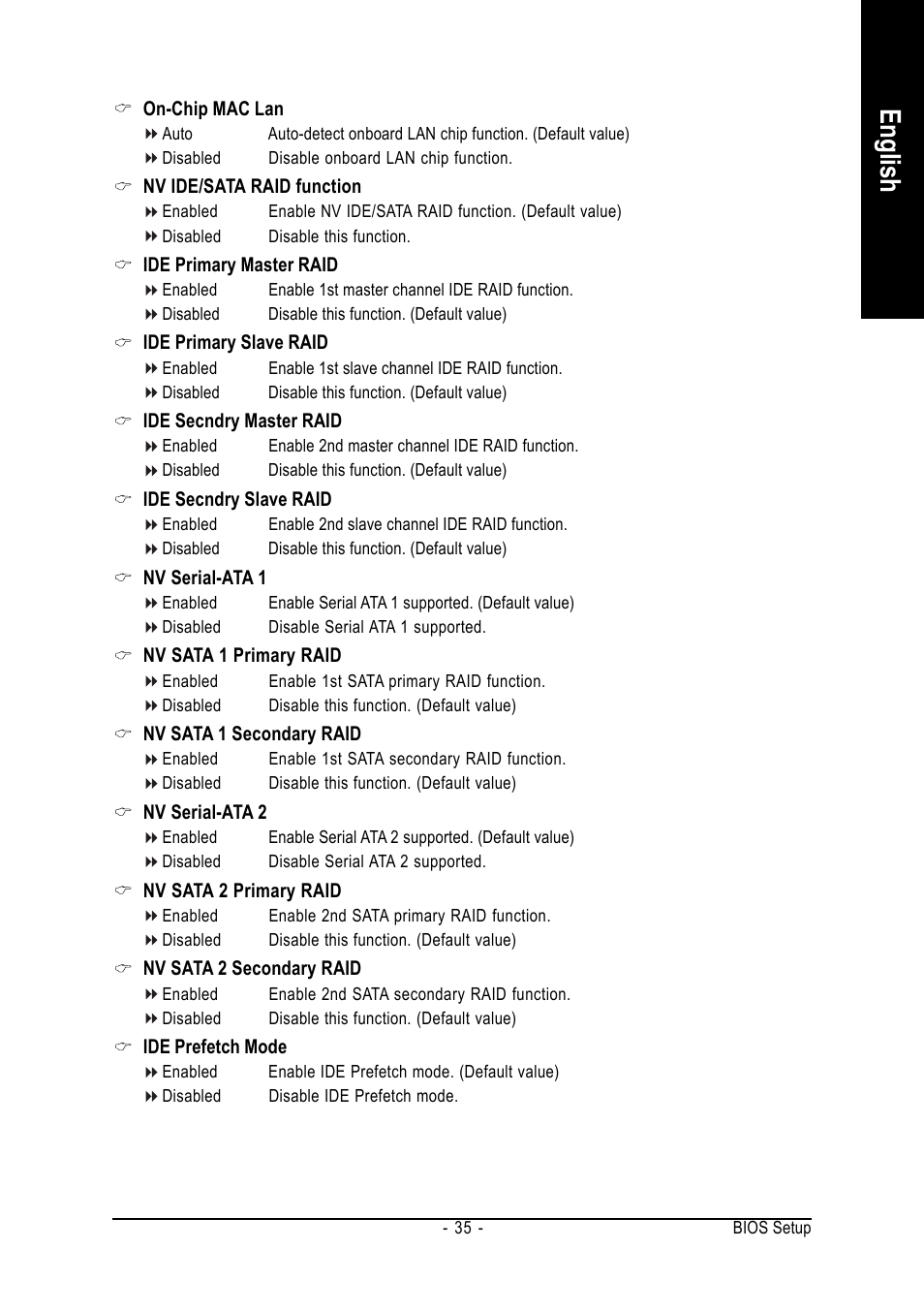 English | GIGABYTE AMD Socket 754 Processor Motherboard GA-K8NE User Manual | Page 35 / 80