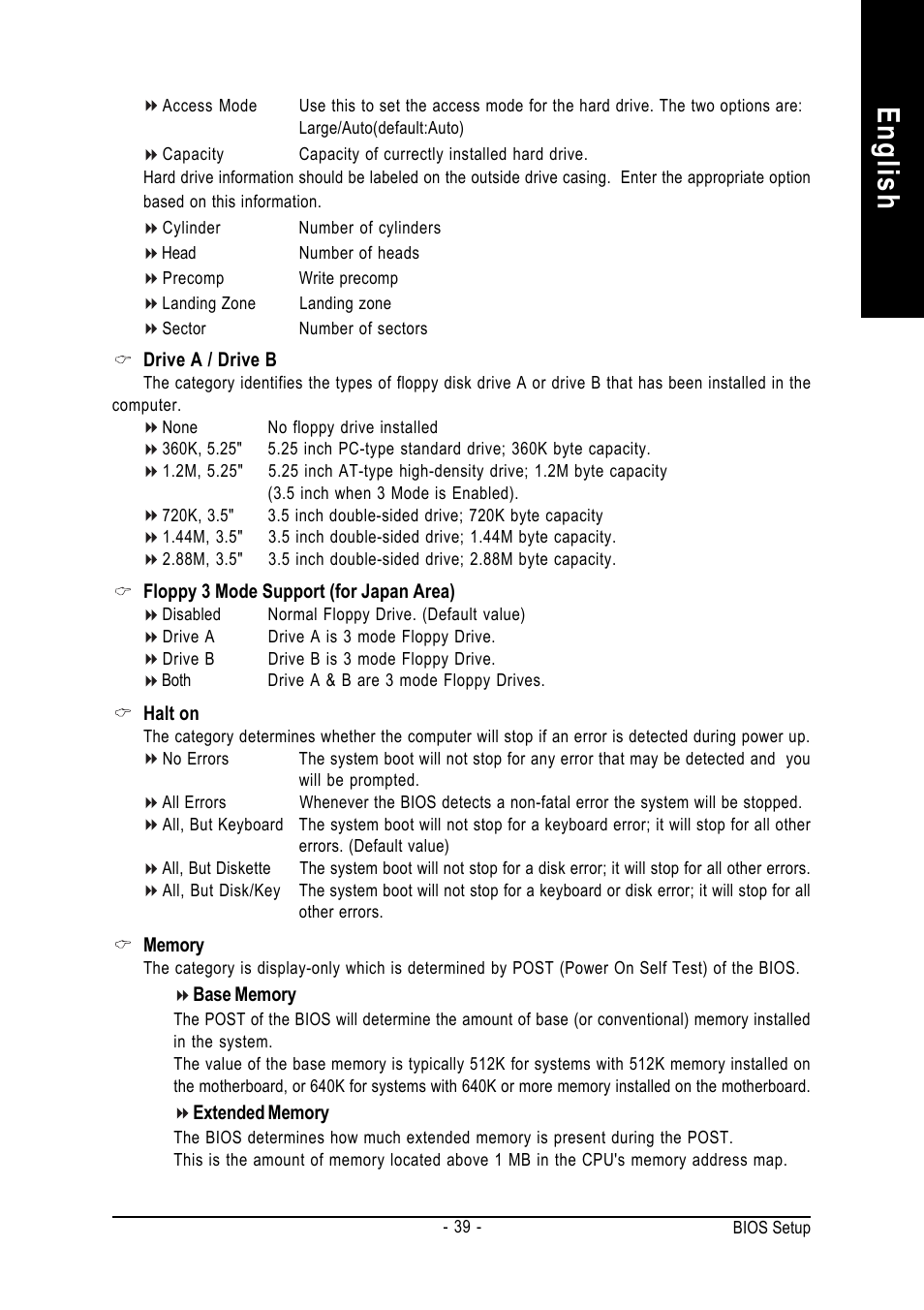 English | GIGABYTE AMD Socket 754 Processor Motherboard GA-K8NS Pro User Manual | Page 39 / 96