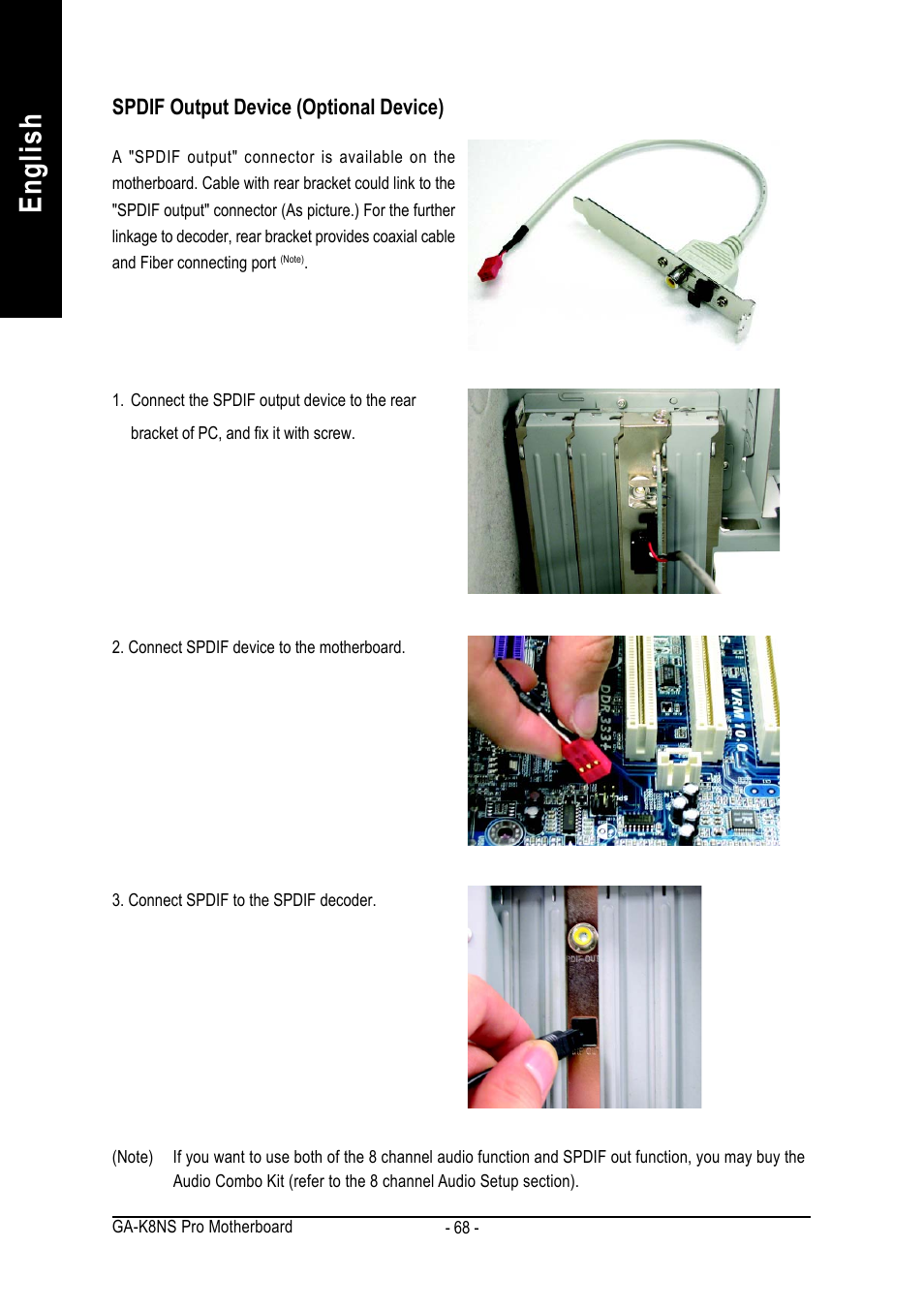 English | GIGABYTE AMD Socket 754 Processor Motherboard GA-K8NS Pro User Manual | Page 68 / 96