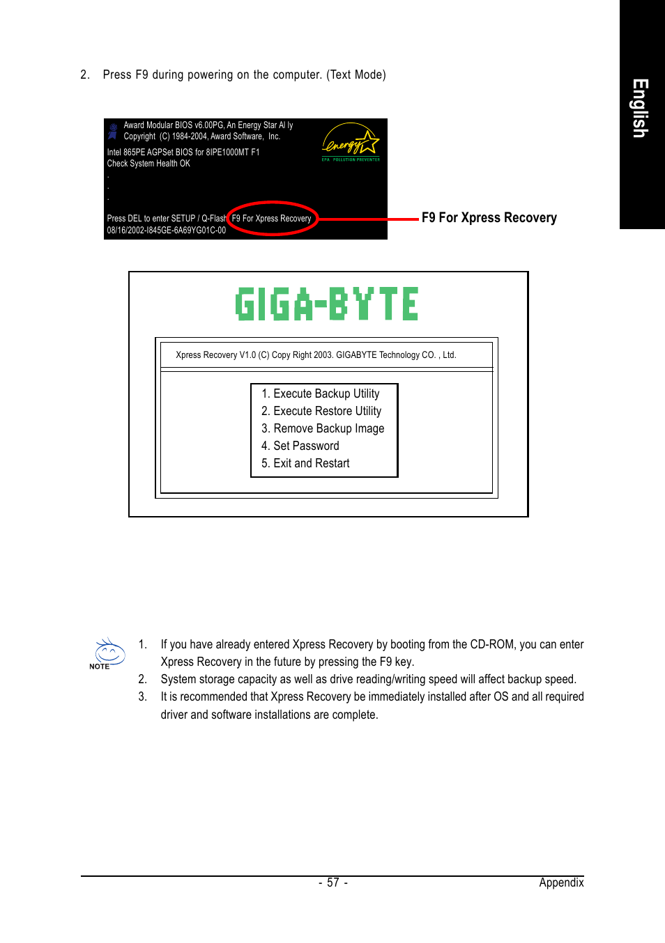 English | GIGABYTE AMD Socket 939 Processor Motherboard GA-K8NXP-SLI User Manual | Page 57 / 88