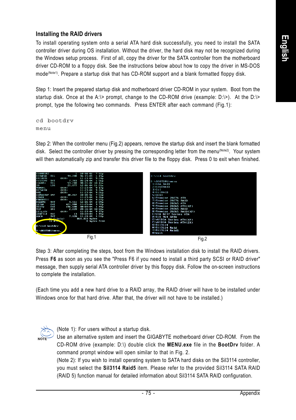 English | GIGABYTE AMD Socket 939 Processor Motherboard GA-K8NXP-SLI User Manual | Page 75 / 88