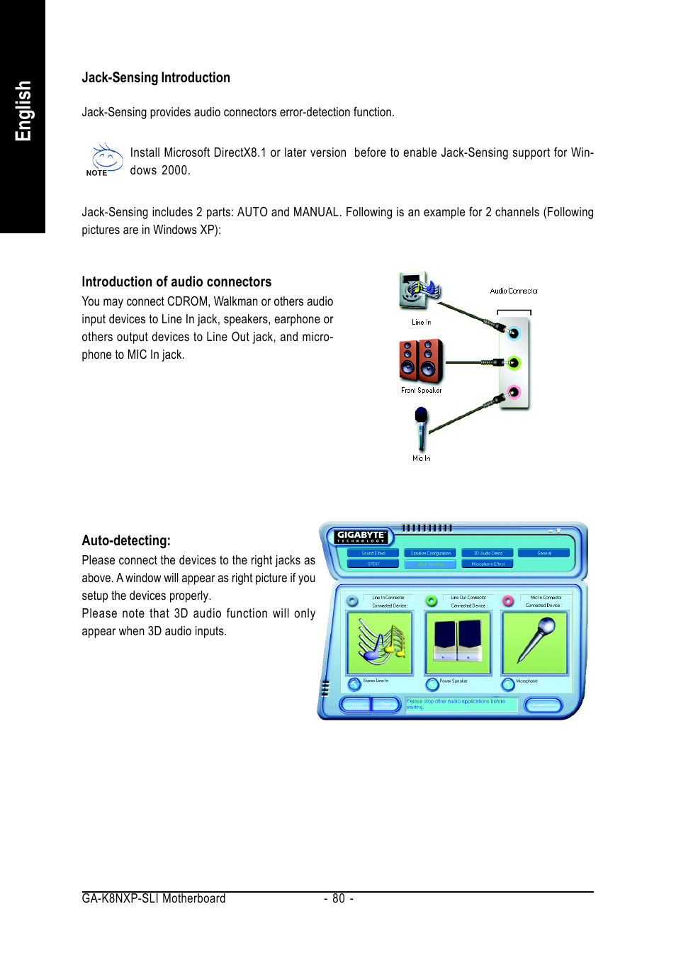 English | GIGABYTE AMD Socket 939 Processor Motherboard GA-K8NXP-SLI User Manual | Page 80 / 88