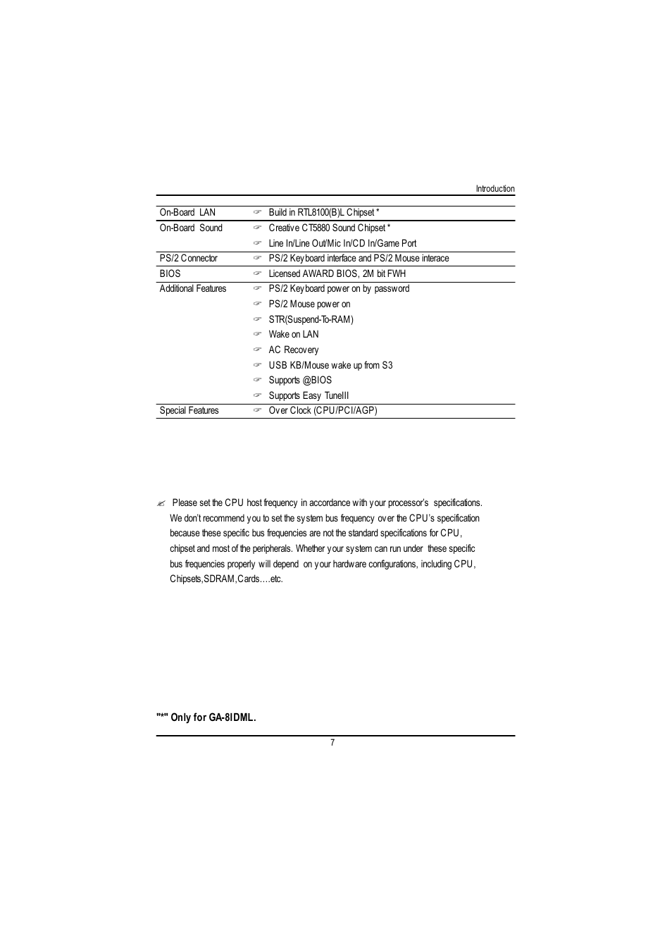 GIGABYTE GA-8IDML User Manual | Page 11 / 67