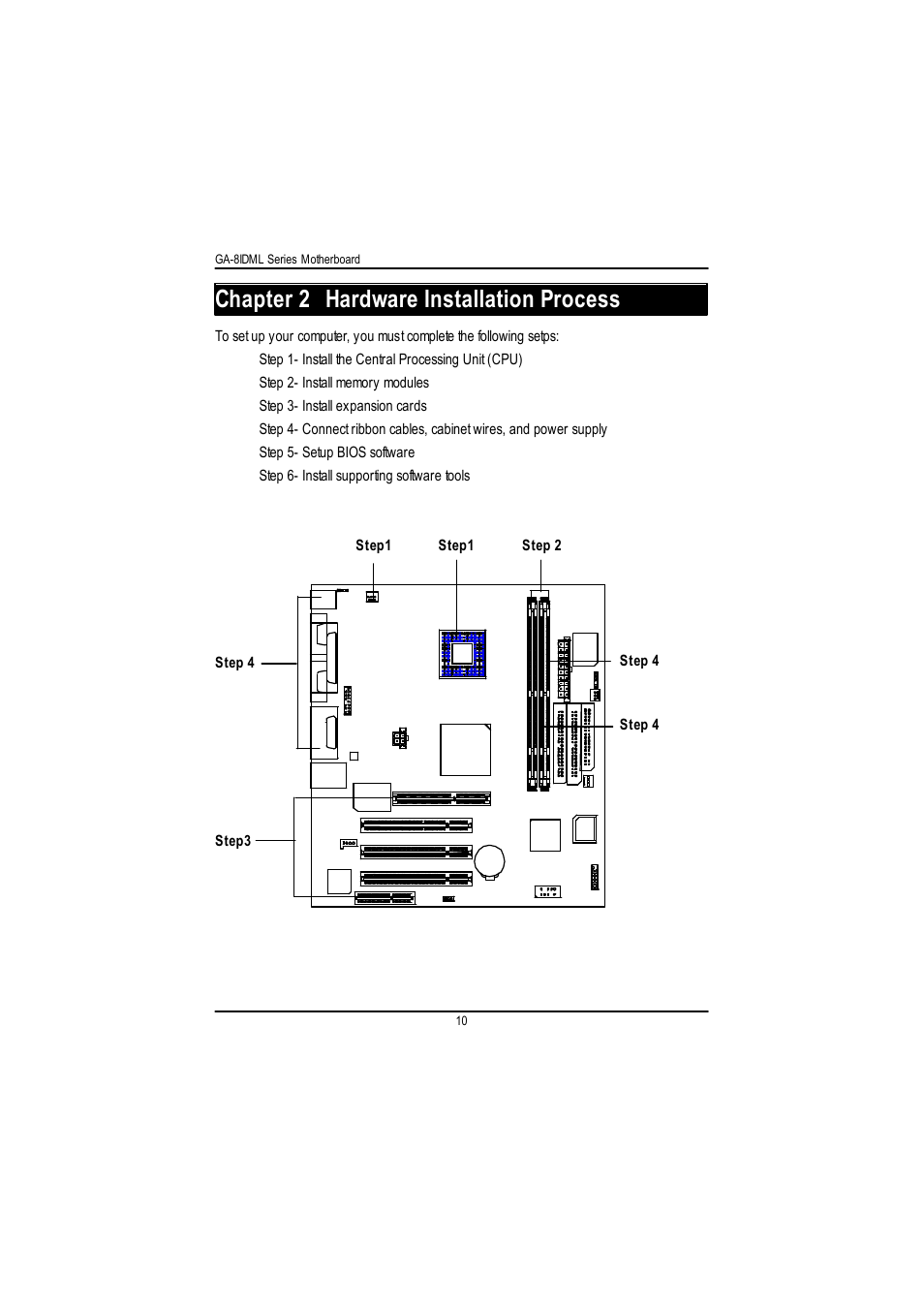 Chapter 2 hardware installation process | GIGABYTE GA-8IDML User Manual | Page 14 / 67