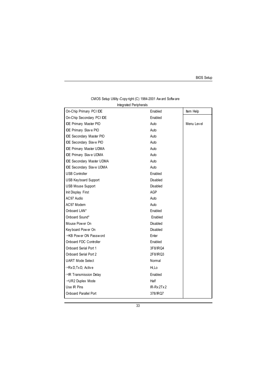 Integrated peripherals | GIGABYTE GA-8IDML User Manual | Page 37 / 67