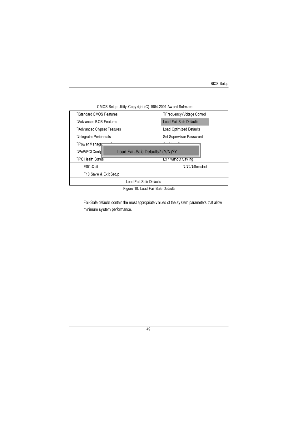 Load fail-safe defaults | GIGABYTE GA-8IDML User Manual | Page 53 / 67