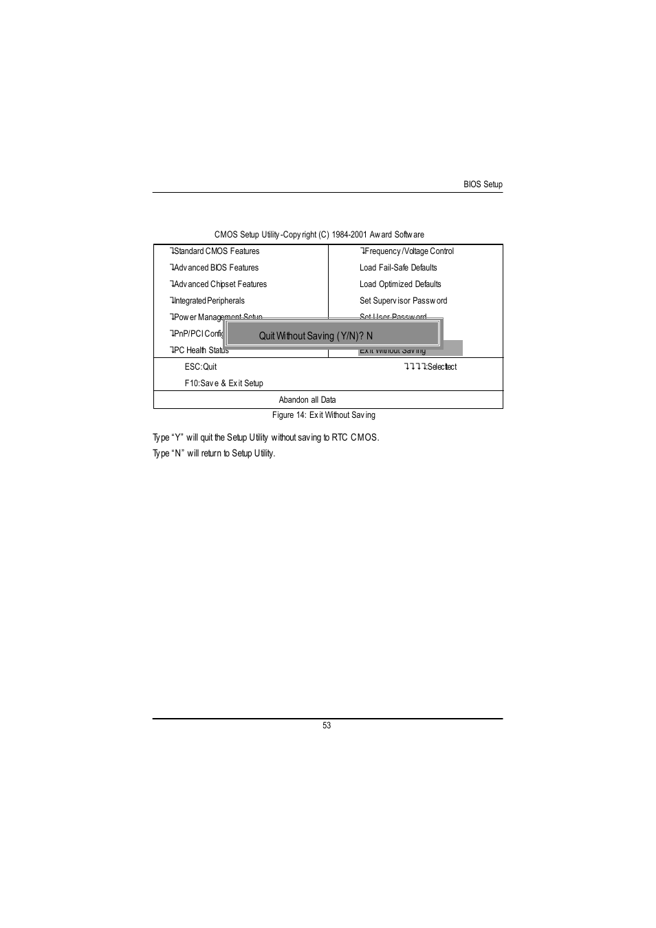 Exit without saving | GIGABYTE GA-8IDML User Manual | Page 57 / 67