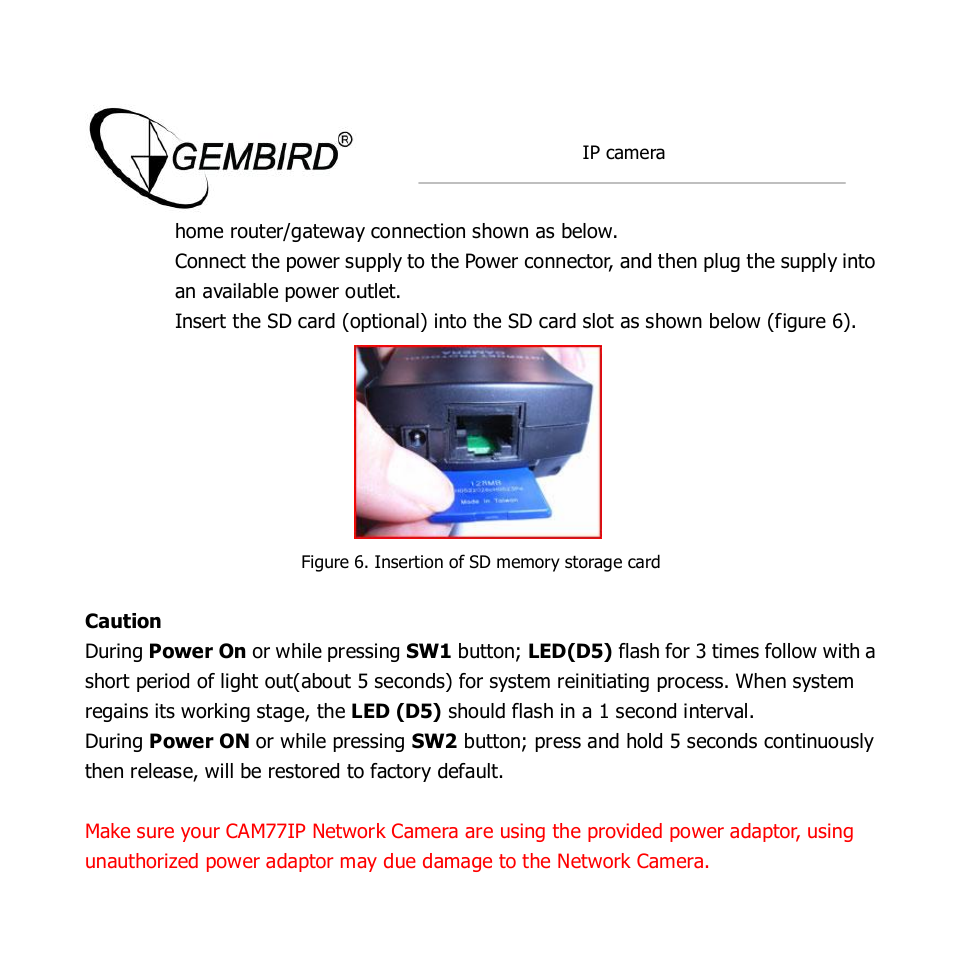 Gembird CAM77IP User Manual | Page 10 / 43