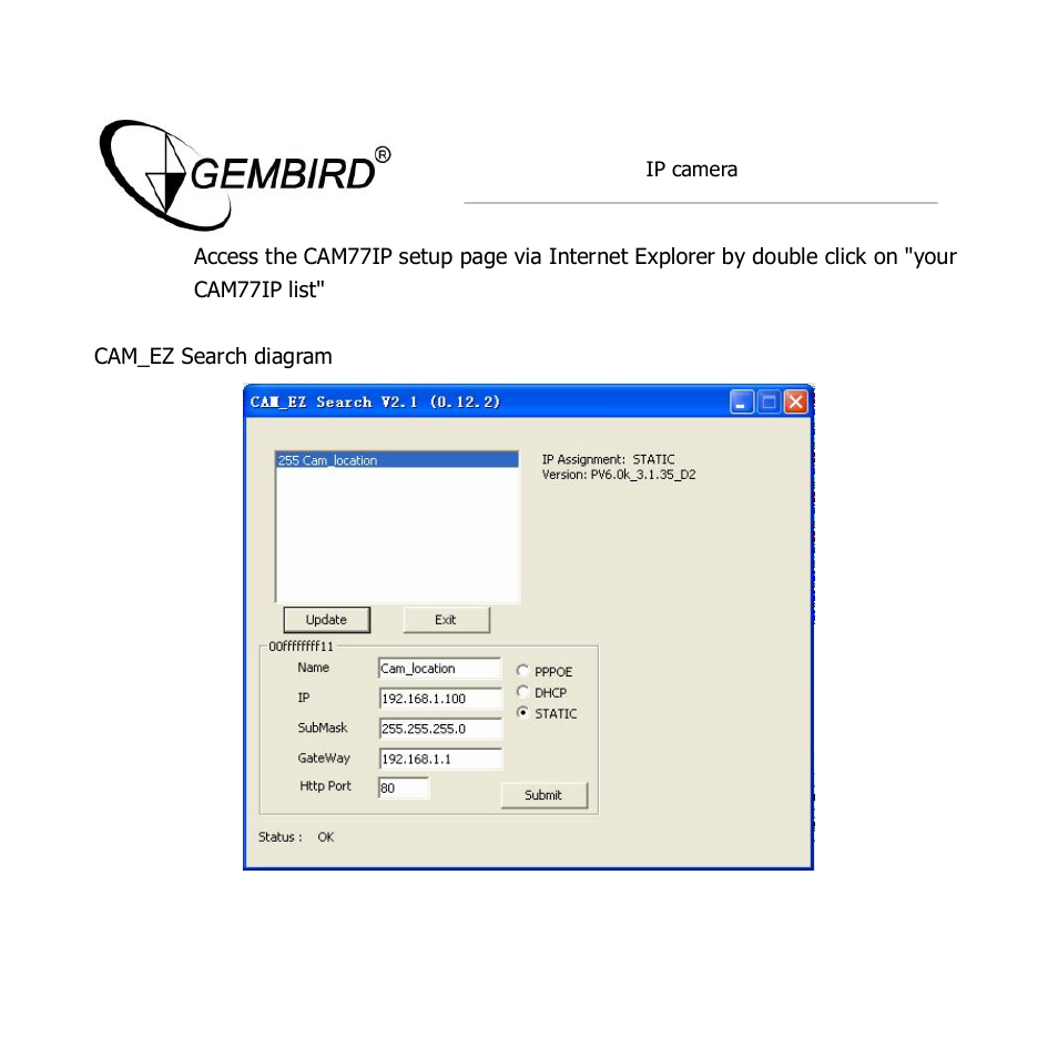 Gembird CAM77IP User Manual | Page 12 / 43