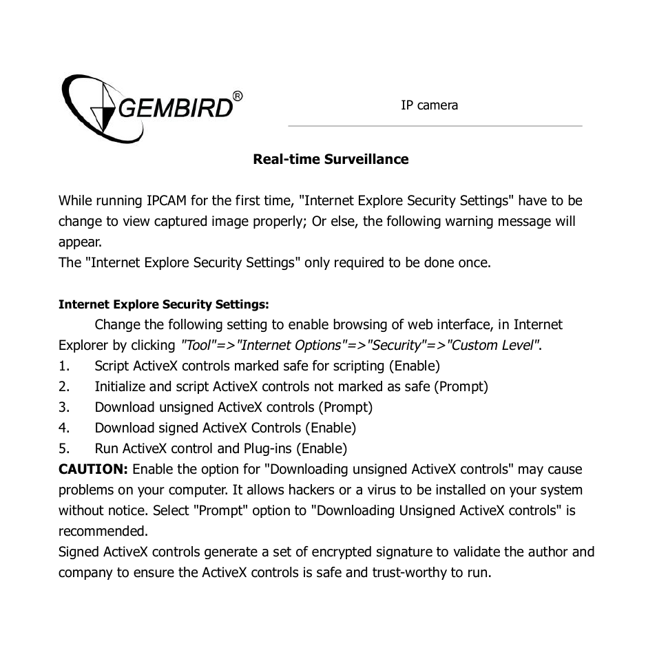 Gembird CAM77IP User Manual | Page 15 / 43