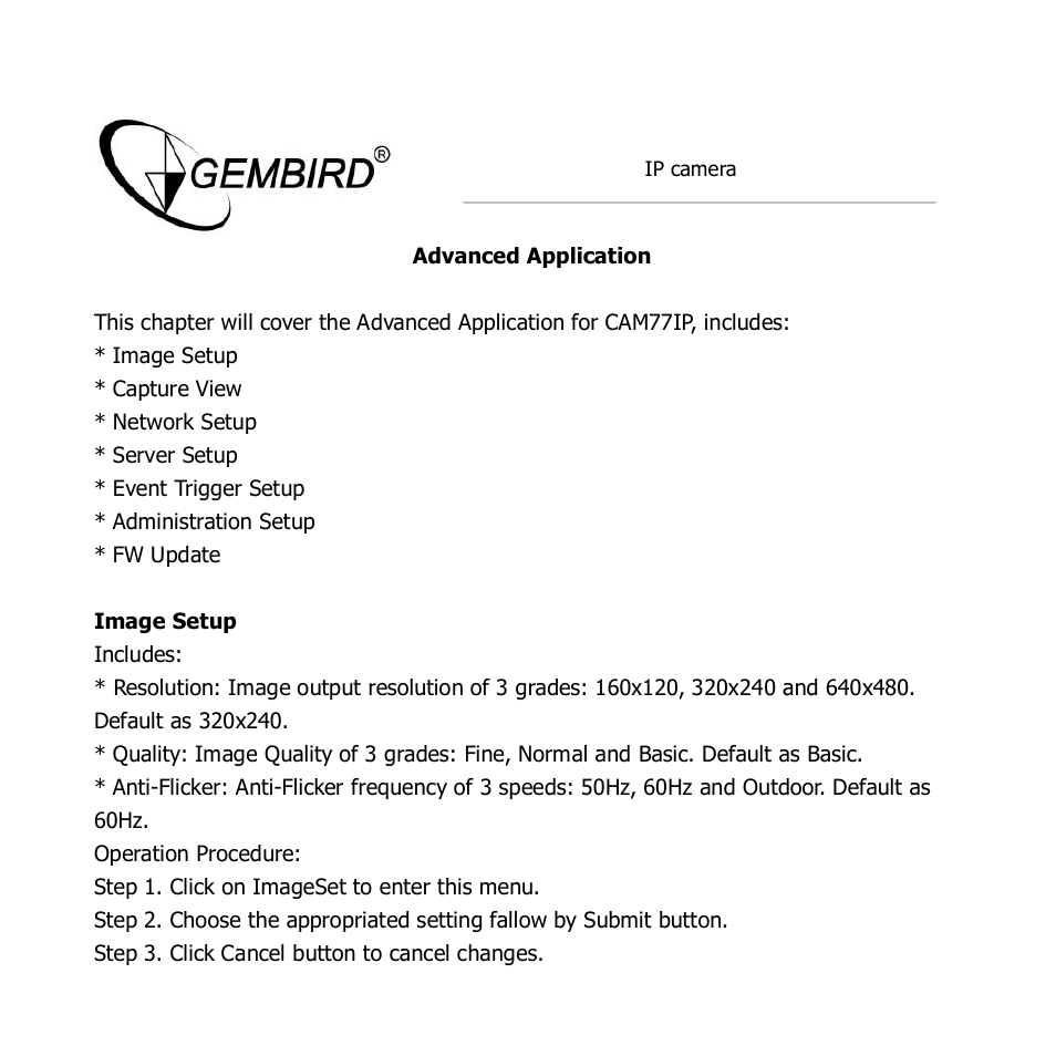 Gembird CAM77IP User Manual | Page 20 / 43