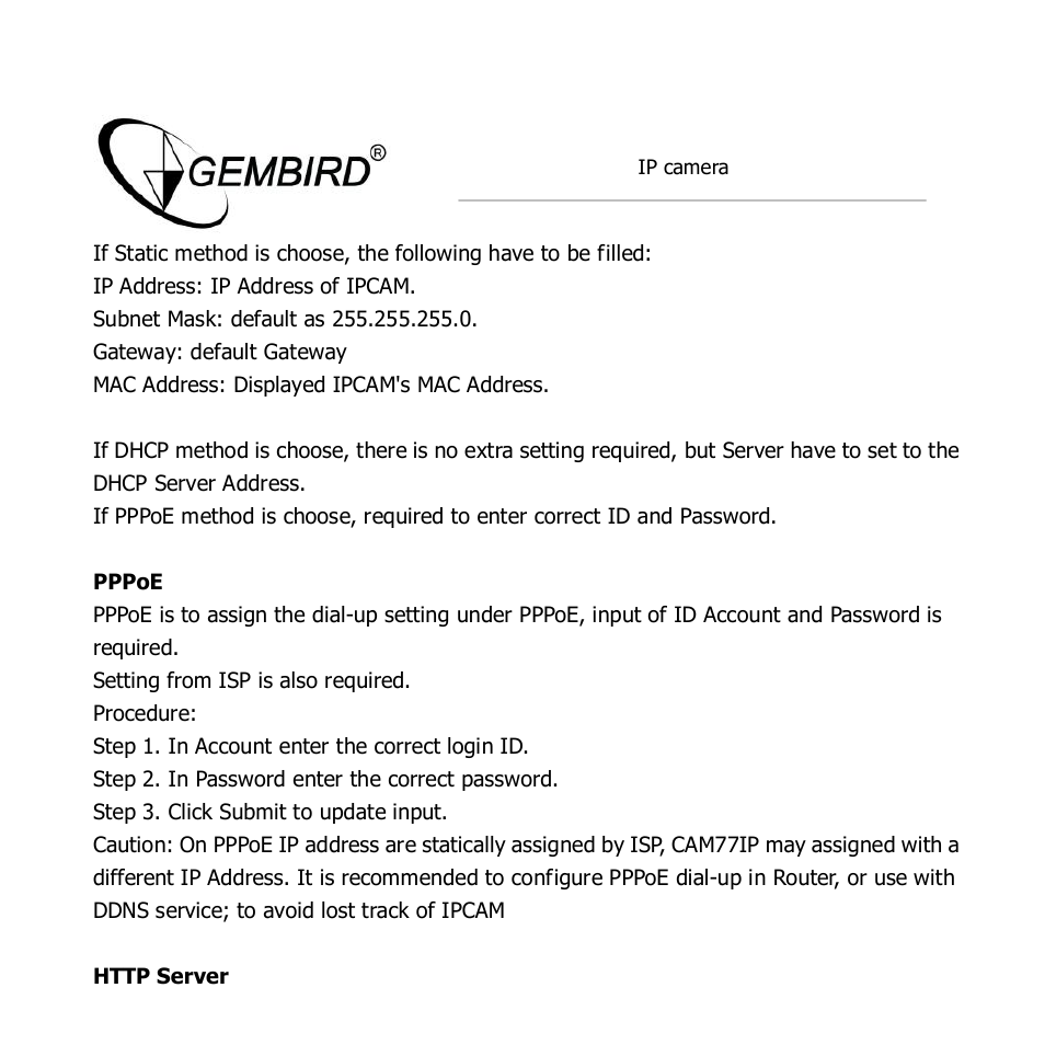 Gembird CAM77IP User Manual | Page 25 / 43