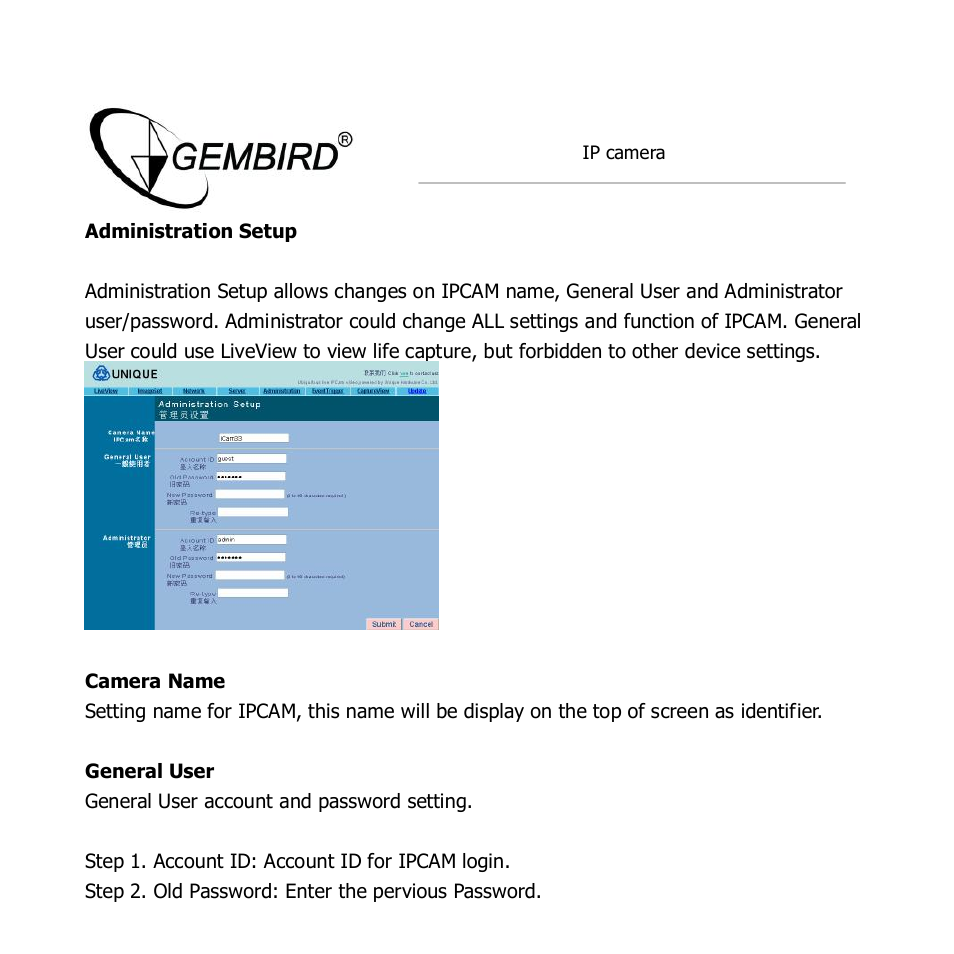 Gembird CAM77IP User Manual | Page 30 / 43